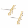 Thumbnail Image 1 of Gold Plated Cubic Zirconia Climber Stud Earrings