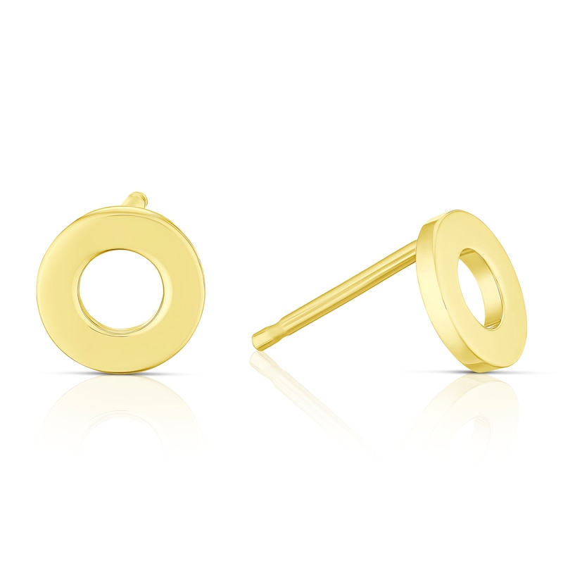 9ct Yellow Gold Open Circle Stud Earrings