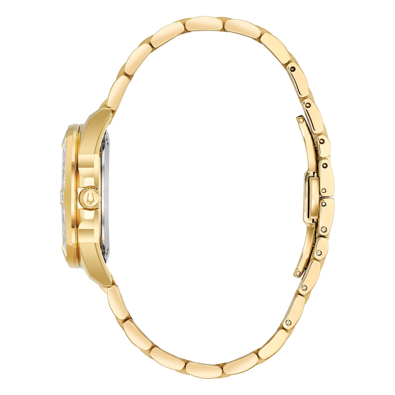 Bulova Marine Star Diamond Ladies' Gold Tone Bracelet Watch