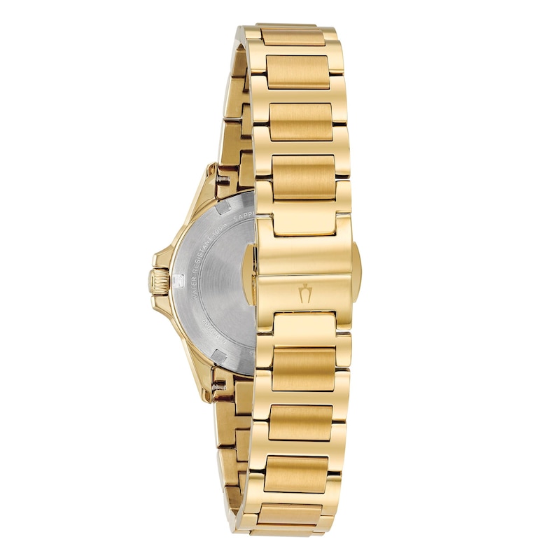 Bulova Marine Star Diamond Ladies' Gold Tone Bracelet Watch