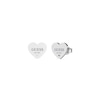Thumbnail Image 0 of Guess Ladies' Logo Silver Tone Heart Stud Earrings