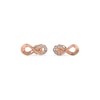 Thumbnail Image 0 of Guess Ladies' Rose Tone Stone Set Infinity Stud Earrings