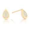 Thumbnail Image 0 of 9ct Solid Yellow Gold Opal Teardrop Rubover Stud Earrings