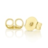 Thumbnail Image 1 of Sterling Silver & 18ct Gold Plated Vermeil Rectangular Cubic Zirconia Stud Earrings