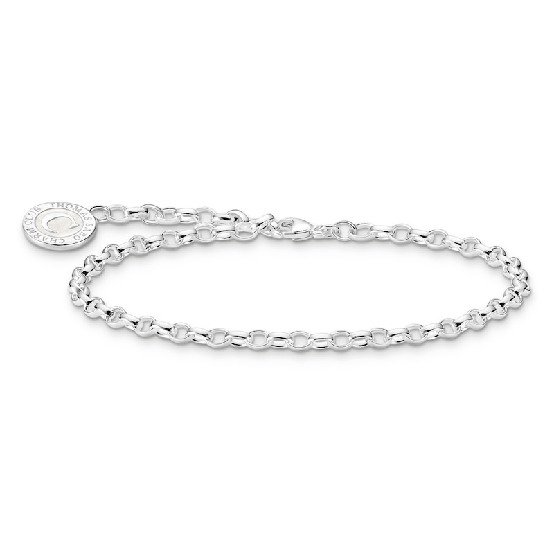 Thomas Sabo Ladies' Sterling Silver Enamel Charm Carrier Bracelet 19cm