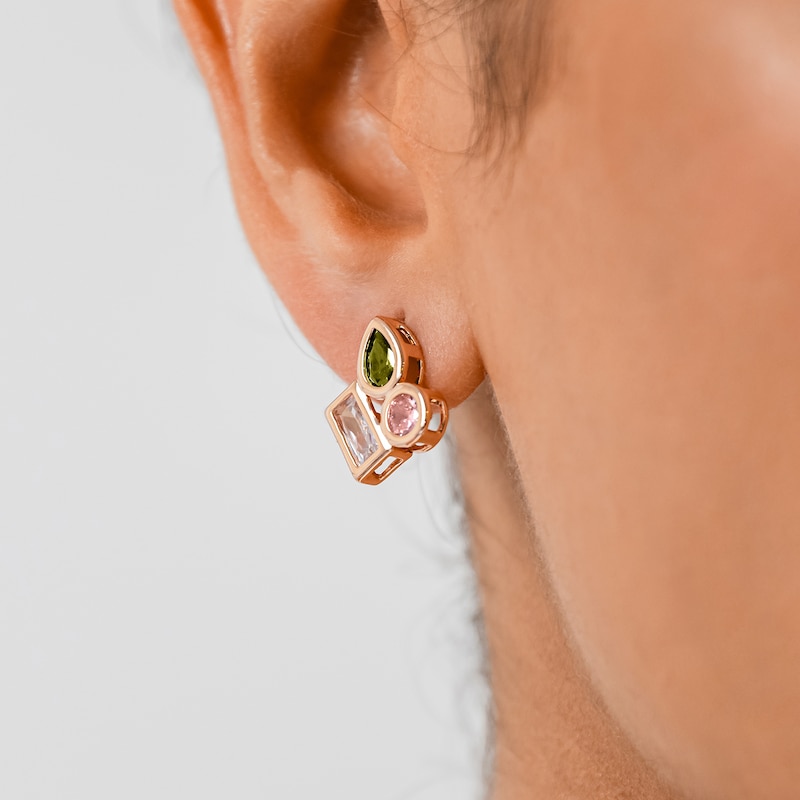 Radley Ladies' Tulip Street 18ct Rose Gold Plated Multi Shaped Czech Stone Earrings
