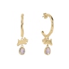 Thumbnail Image 0 of Radley Ladies' Sloane Square 18ct Gold Plated Moon Stone Jumping Dog Hoop Earrings