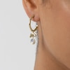 Thumbnail Image 1 of Radley Ladies' Sloane Square 18ct Gold Plated Moon Stone Jumping Dog Hoop Earrings