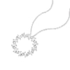 Thumbnail Image 1 of Emmy London Platinum Plated Sterling Silver Circle-Shaped Baguette and Round-Shaped Cubic Zirconia Stones Pendant Necklace