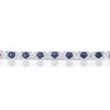 Thumbnail Image 1 of Emmy London Platinum Plated Sterling Silver Blue and Clear Round-Shaped Cubic Zirconia Stones Tennis Bracelet