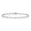 Thumbnail Image 0 of Emmy London Platinum Plated Sterling Silver Baguette and Round-Shaped Cubic Zirconia Stones Tennis Bracelet