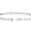 Thumbnail Image 2 of Emmy London Platinum Plated Sterling Silver Baguette and Round-Shaped Cubic Zirconia Stones Tennis Bracelet