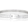 Thumbnail Image 2 of Emmy London Platinum Plated Sterling Silver Baguette-Shaped Cubic Zirconia Tennis Bracelet