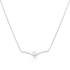 Thumbnail Image 0 of The Forever Diamond Sterling Silver 0.25ct Diamond V Bar Necklace