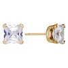 Thumbnail Image 0 of 9ct Yellow Gold Cubic Zirconia Square 6mm Stud Earrings