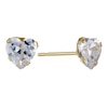 Thumbnail Image 0 of 9ct Yellow Gold Cubic Zirconia Heart Earrings