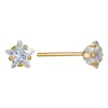 Thumbnail Image 0 of 9ct Yellow Gold Cubic Zirconia Star 4mm Stud Earrings