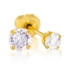 Thumbnail Image 0 of 18ct Yellow Gold 3mm CZ Studs For Ear Piercing