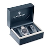 Thumbnail Image 4 of Maserati Successo Men's Blue Dial Stainless Steel Bracelet Watch & Blue Detail Chain Bracelet Set