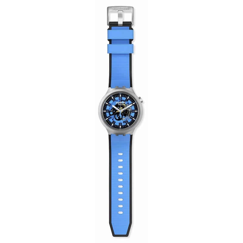 Swatch Blue Daze Blue Dial Blue Rubber Strap Watch