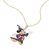 Thumbnail Image 1 of Disney 100 18ct Yellow Gold Plated Ruby & Cubic Zirconia Mickey Mouse Pendant Necklace