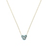 Thumbnail Image 0 of Disney 100 18ct Yellow Gold Plated CZ & Blue Enamel Studs Minnie Mouse Pendant Necklace