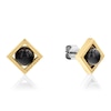 Thumbnail Image 0 of Tommy Hilfiger Ladies' Gold Tone Onyx Stainless Steel Stud Earrings