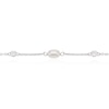 Thumbnail Image 1 of Sterling Silver CZ & Freshwater Pearl Station Drop Bracelet