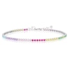 Thumbnail Image 0 of Sterling Silver Multicoloured Cubic Zirconia Tennis Bracelet