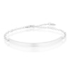 Thumbnail Image 0 of Sterling Silver Curved Plain ID & Chain Bracelet
