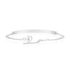 Thumbnail Image 2 of Sterling Silver Curved Plain ID & Chain Bracelet
