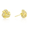 Thumbnail Image 0 of 9ct Yellow Gold Cubic Zirconia Knot Stud Earrings