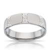 Thumbnail Image 0 of Sterling Silver Diamond Detail Signet Ring