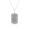 Thumbnail Image 0 of Men's Sterling Silver Textured Dog Tag Pendant Necklace