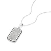 Thumbnail Image 1 of Men's Sterling Silver Textured Dog Tag Pendant Necklace