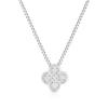 Thumbnail Image 0 of Sterling Silver Diamond Clover 18" Pendant Necklace
