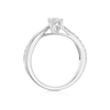 Thumbnail Image 2 of 9ct White Gold 0.50ct Diamond Twist Solitaire Ring