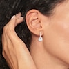 Thumbnail Image 1 of Tommy Hilfiger Ladies' Stainless Steel Heart Drop Hoop Earrings