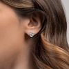 Thumbnail Image 2 of Radley Silver Tone Pavé Stone Set Heart Stud Earrings