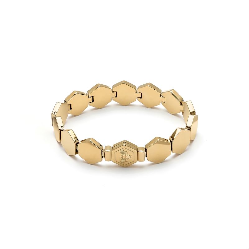 Olivia Burton Honeycomb Ladies' Gold Tone Slim Cuff Bracelet