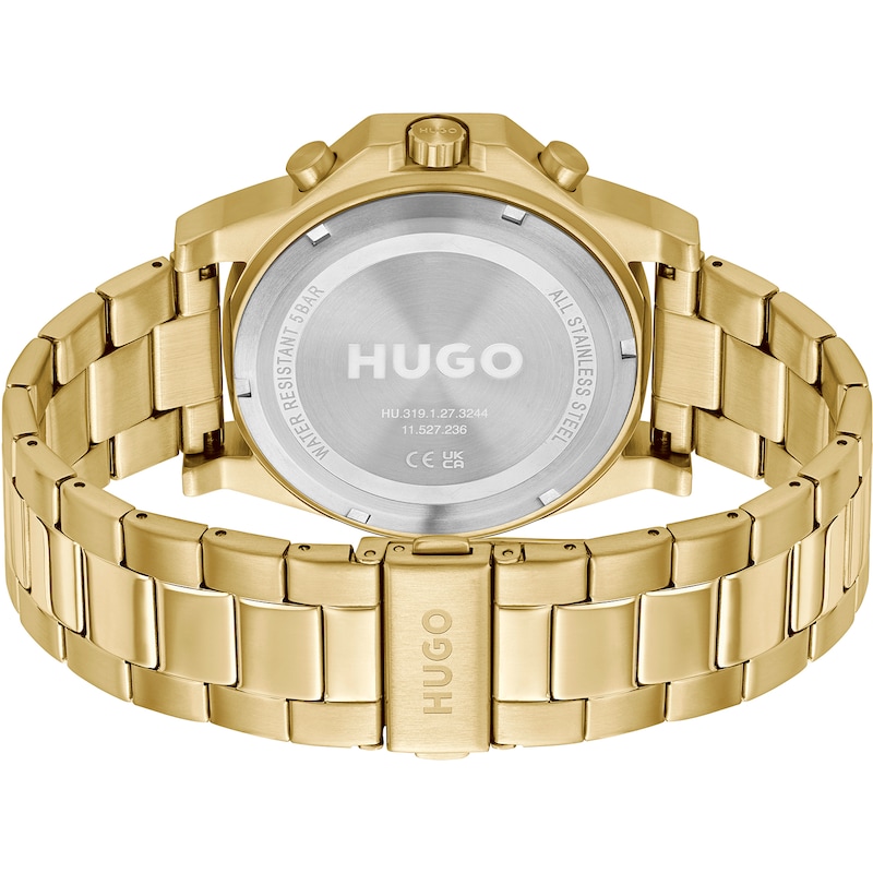 HUGO #BRAVE Men's Light Gold Tone Ion Plated Watch