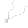 Thumbnail Image 1 of Sterling Silver Rose De France Amethyst & Diamond Pendant Necklace