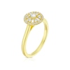 Thumbnail Image 1 of Emmy London 9ct Yellow Gold 0.33ct Diamond Round & Baguette Cluster Halo Ring
