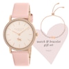 Thumbnail Image 0 of Radley Ladies' Pink Leather Strap Watch & Rose Gold Tone Bracelet Set
