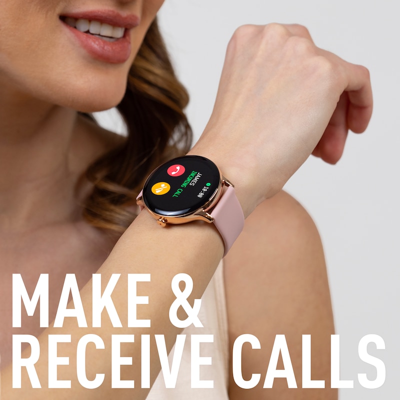Reflex Active Series 22 Pink Silicone Strap Smart Watch