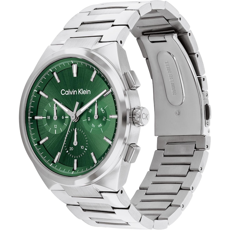 Calvin Klein Men's Green Dial Stainless Steel Bracelet Watch