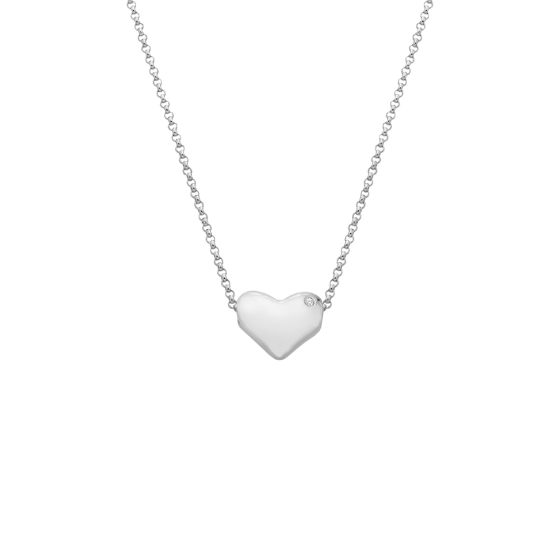 Hot Diamonds Sterling Silver Bold Heart Pendant Necklace