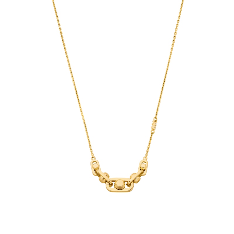 Michael Kors Astor Link Ladies' 14ct Gold Plated Pendant Necklace