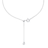 Thumbnail Image 2 of Michael Kors Ladies' Kors Brilliance Sterling Silver Rhodium Plated Station Necklace