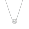 Thumbnail Image 0 of Michael Kors Kors Ladies' Sterling Silver Rhodium Plated Logo Pendant Necklace